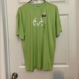 Real Tree T-Shirt Men's Sz Lg  Short Sleeve Camo  Graphic Crew Neck Green Shirt